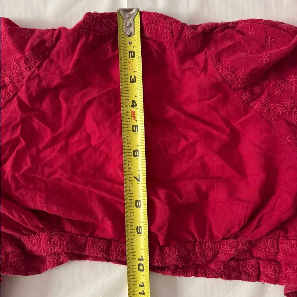 Red Tie-Front Blouse - Picture 11 of 16